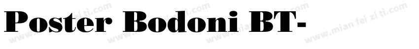 Poster Bodoni BT字体转换